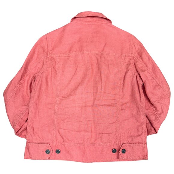 EDDIE BAUER Women's EUC 100% Linen Jacket Coral | Size M - Picture 3 of 9